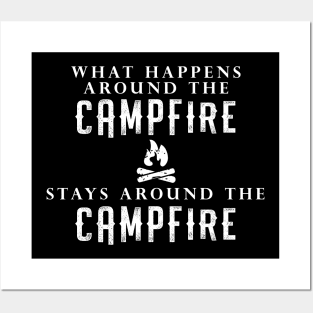 Vacation Camping Campfire Posters and Art